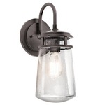 Lyndon 1 Light Outdoor Wall Light - Architectural Bronze / Clear Seeded