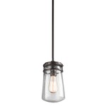 Lyndon Outdoor Pendant - Architectural Bronze / Clear Seeded
