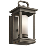 South Hope Outdoor Wall Sconce - Rubbed Bronze / Satin Etched