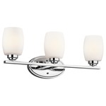 Eileen Bathroom Vanity Light - Chrome / Satin Etched