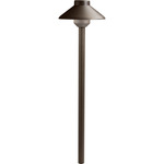 Stepped Dome Integrated LED Path Light 12V - Textured Architectural Bronze
