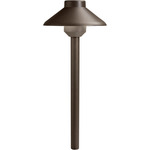 Stepped Dome Integrated LED Path Light 12V - Textured Architectural Bronze