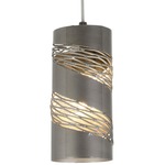 Flow Mini Incandescent Pendant - Steel