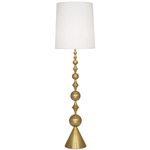 Harlequin Floor Lamp - Polished Brass / Oyster Linen
