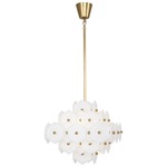 Vienna Small Chandelier - Antique Brass / White Pulegoso