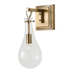 Sabine Wall Light - Antique Brass / Clear