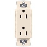 15-Amp Duplex Receptacle - Gloss Light Almond