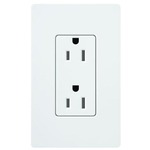 Claro 15A Tamper Resistant Receptacle - Gloss White