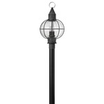 Cape Cod 120V Outdoor Pier / Post Mount - Aged Zinc / Clear Seedy