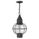 Cape Cod Outdoor Pendant - Zinc / Clear Seedy