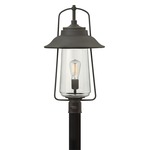 Belden Place 120V Outdoor Post Mount - Oil Rubbed Bronze / Clear
