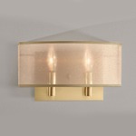Ghost Wall Sconce - Satin Brass / Gold Organza