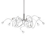 Snowball Chandelier - Stainless Steel / White