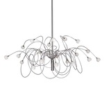 Snowball Chandelier - Stainless Steel / White