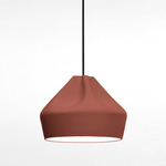 Pleat Box Pendant - Terracotta / Terracotta / White