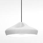 Pleat Box Pendant - White / White / White