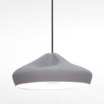 Pleat Box Pendant - Gray / Grey / White