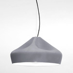 Pleat Box Pendant - Gray / Grey / White