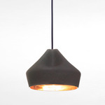 Pleat Box Pendant - Black / Black / Gold