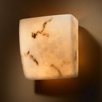 Square Wall Sconce - Faux Alabaster
