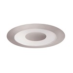 12 Series 4 Inch Lensed Shower Trim - Satin Chrome / White