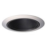 14 Series 4 Inch Baffle Downlight Trim - Satin Chrome / Black Baffle