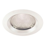 22 Series 6 Inch Fresnel Lens Shower Trim - White