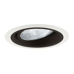 224 Series 6 Inch Adjustable Gimbal Ring Trim - White / Black Baffle