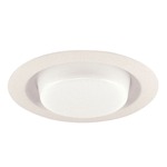 241 Series 6 Inch Drop Opal Lens Trim - White / White Plastic