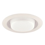 241 Series 6 Inch Drop Opal Lensed Trim  - White Plastic