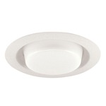 241 Series 6 Inch Drop Opal Lens Trim - White / White Glass