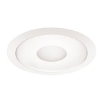 242 Series 6 Inch Frosted/Clear Lensed Shower Trim - White / Frosted Lens