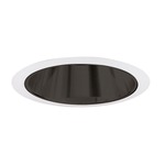 247 Series 6 Inch Shallow Cone Trim - White / Black Alzak