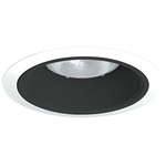 24 Series 6 Inch Tapered Baffle Downlight Trim - White/ Black Baffle