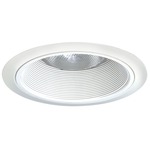 24 Series 6 Inch Tapered Baffle Downlight Trim - White / White Baffle