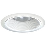 24 Series 6 Inch Tapered Baffle Downlight Trim - White/ White Baffle