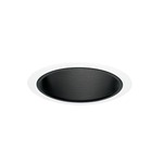 25 Series 6 Inch Straight Baffle Trim - White / Black Baffle