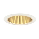 27 Series 6 Inch Tapered Cone Trim - White / Gold Alzak