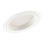 610 6 Inch Standard Slope Lensed Shower Trim - White/ White Baffle
