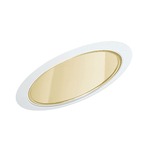 612 6 Inch Standard Slope Reflector Cone Trim  - White / Gold Alzak
