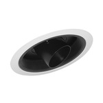 616 6 Inch Standard Slope Cylinder Spotlight Trim - White / Black Baffle