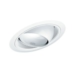 619 6 Inch Standard Slope Eyeball Baffle Trim  - White / White Baffle