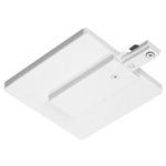 Trac-Lites End Feed Connector with J-Box Cover - White