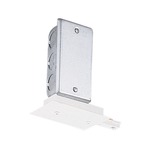 T121 Recessed Trac End Feed Connector - White