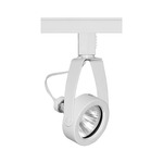 TL296 MR16 Open Back Gimbal Ring Track Fixture 12V - White