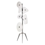 Orbital Floor Lamp - Aluminum / White