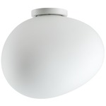 Gregg Media Glass Ceiling Light - White / White