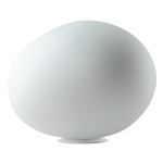 Gregg Media Glass Table Lamp - White / White