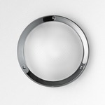 Niki Outdoor Wall / Ceiling Light - Polished Aluminum / Prismatic