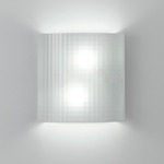 Facet Wall Light - White / Clear Grid